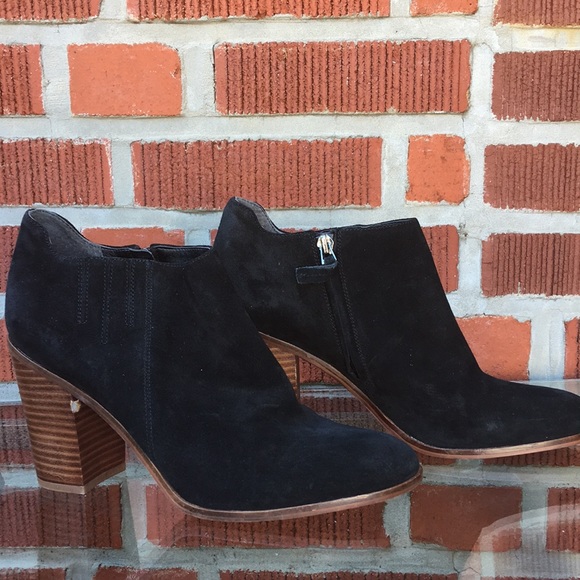 Franco Sarto Shoes - Franco Sarto Suede Black Zip Up Boots